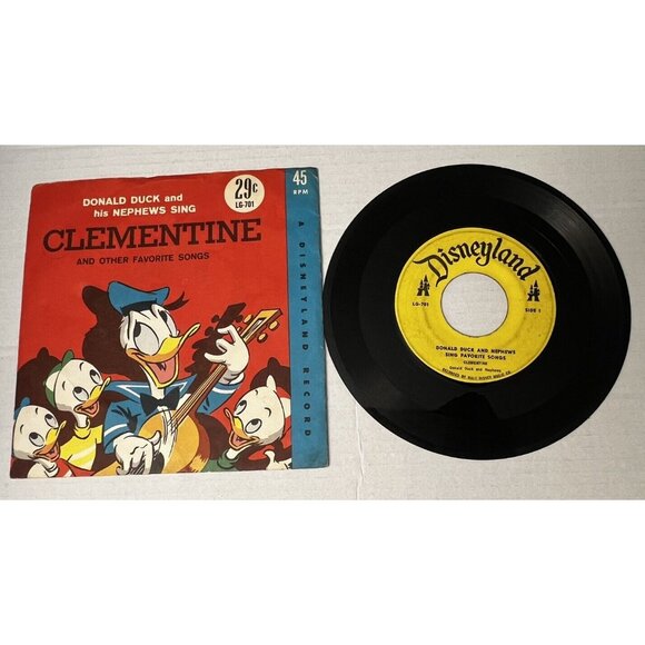 Vintage Disney Donald Duck And His Nephews Sing Clementine Record LG-701 BB33 - Picture 2 of 5